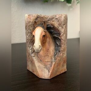 SOLD - Horse Figurine Collectible Sculpture by D. Morales MCSI 2008
